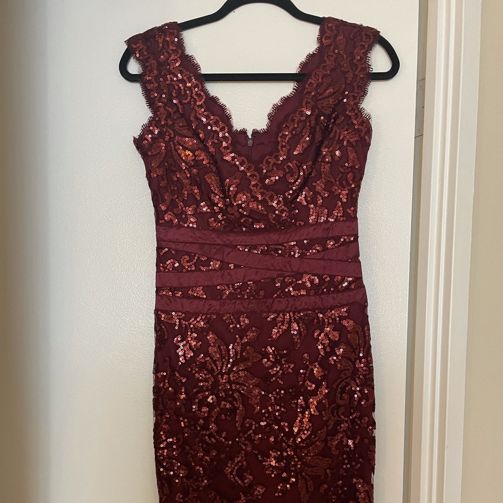 Tadashi Shoji Burgundy Dress